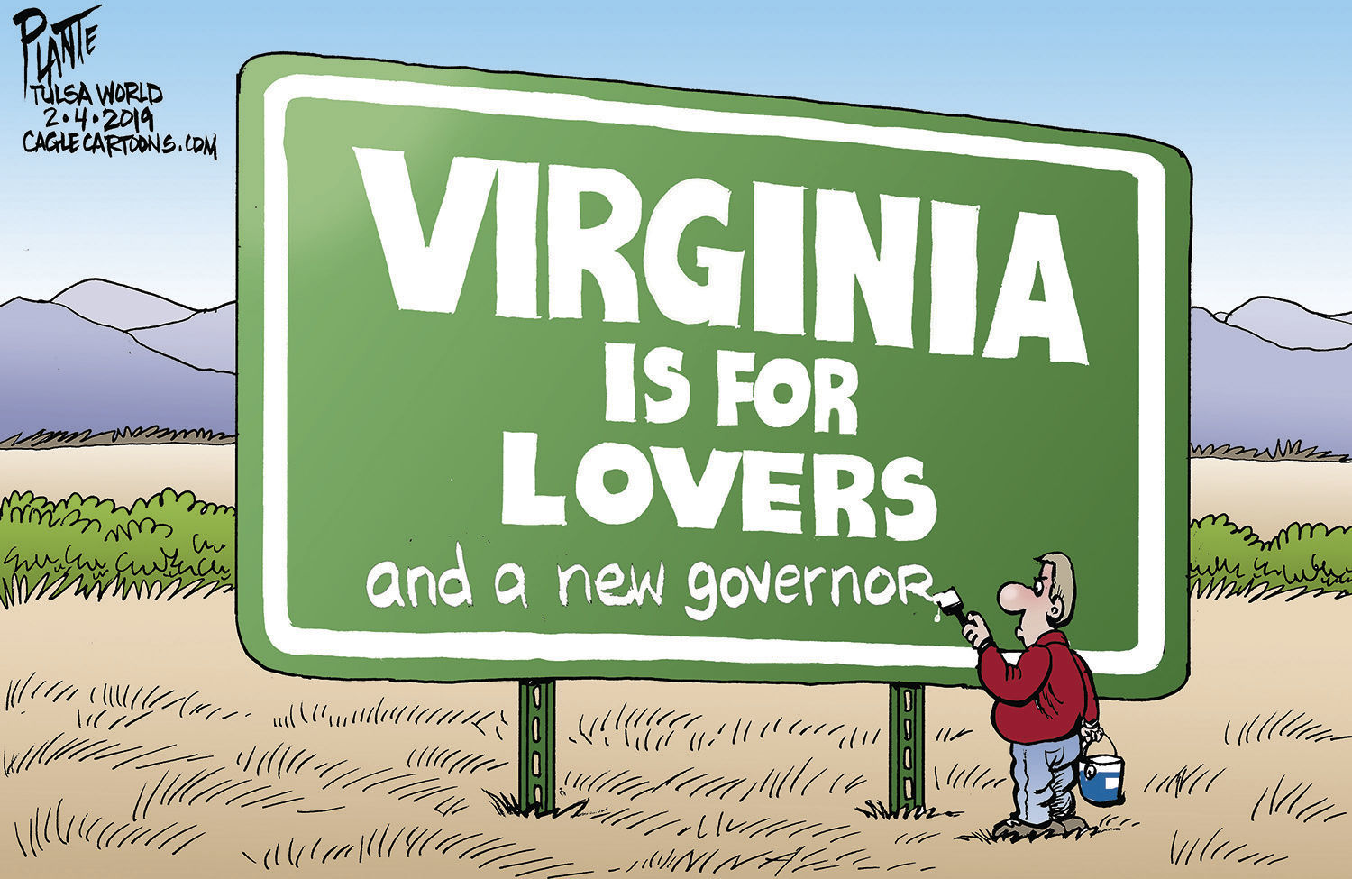 Bruce Plante Cartoon: Virginia is for Lovers